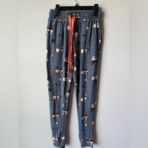 Gray Soft Halloween Themed Pajama Pants